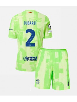 Barcelona Pau Cubarsi #2 Ausweichtrikot für Kinder 2024-25 Kurzarm (+ Kurze Hosen)